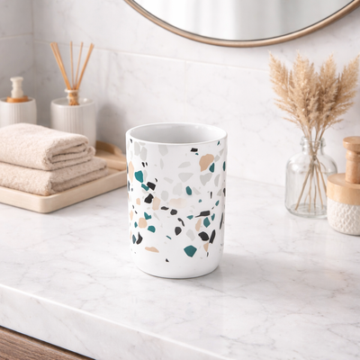 Set de Baño Línea Piedras Terrazo - 6 pzas